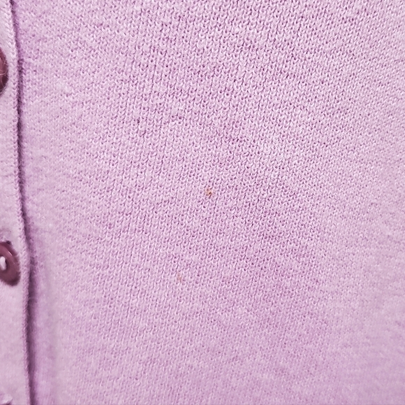 Y2K Vintage R&K Originals Lilac Floral Embroidered Cropped Ruffle V-neck Top 16 - Picture 13 of 14